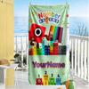 Numberblocks Customize Text Beach Towel Soft Durable Quick-Dry Perfect for Traveling Yoga Camping and Swimming