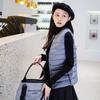 Down vest women's autumn and winter new simple collarless light and thin round neck V-neck liner vest vest vest tide