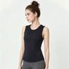 Summer Thin Sleeveless Vest Ice Silk T-shirt Women's Sports Outdoor Short Sleeved Round Neck Quick Drying Top