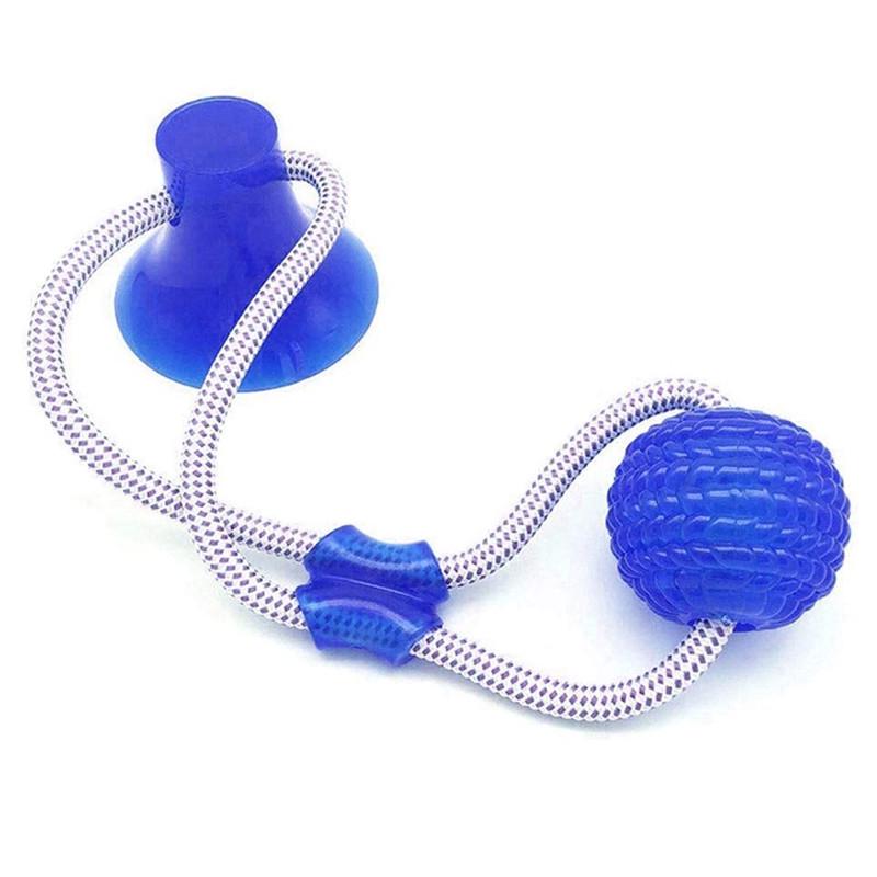 Multifunction Pet Molar Bite Toy Self-Playing Rubber Ball Toy with Suction Cup