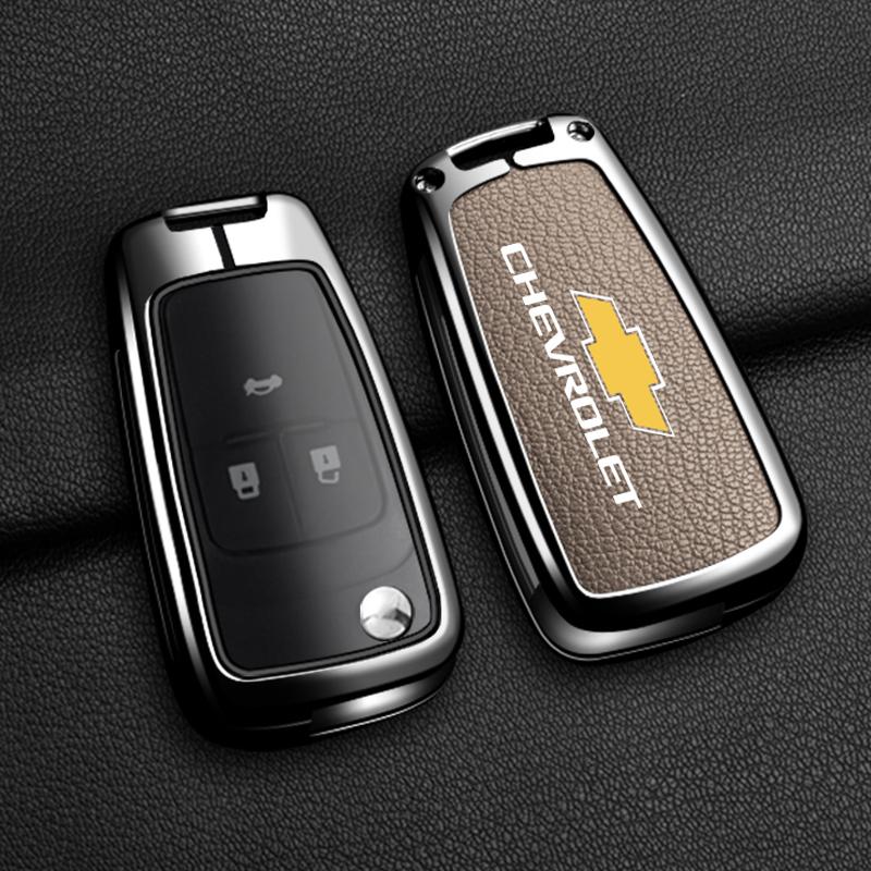 For Chevrolet Onix Equino Orlando Cruze Spark Sonic Camaro Volt Bolt Trax Malibu Blazer Traverse Seeker Alloy Car Key Case Cover