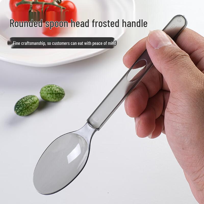 Disposable Grey Transparent American Spoons