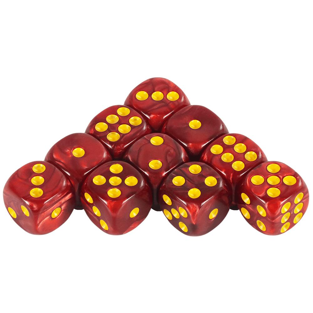 Mix Color Effect 12mm D6 Cube Playing for Gambling Board Game,Tabletop Game, Games Poker Dice
