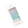 New Ins Style Gradient Pink Blue Pencil Candle 6-pack Romantic Party Long Candle In Carton