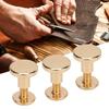 50 Set 8mm Pure Copper Flat Head Rivets Leather Strap Screws Kit for Notebook BindingGold