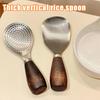 Stainless Steel Rice Spatula with Removable Strainer Ergonomic Handle Standing Serving Spoon