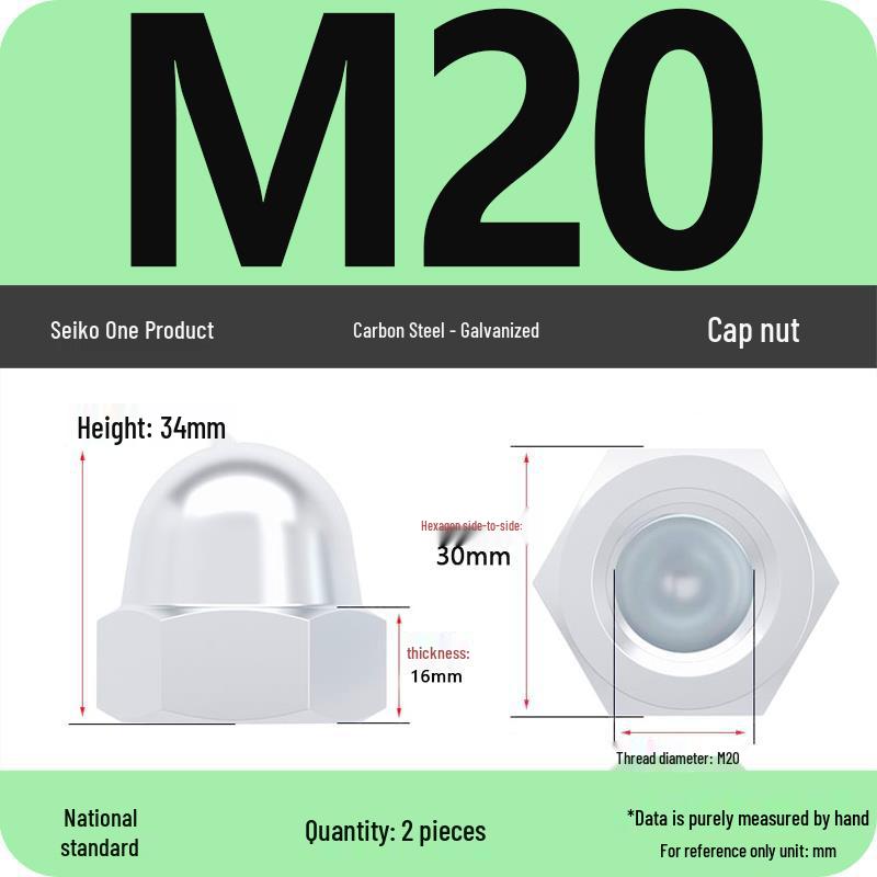 Galvanized M4M5 Round Head Decorative Nut Cap