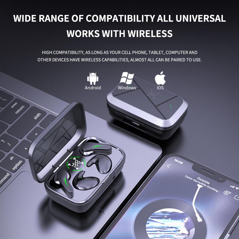 New Style Wireless Bluetooth Earbuds: Long Battery, In-ear Noise Cancelling, Gaming & Sleep