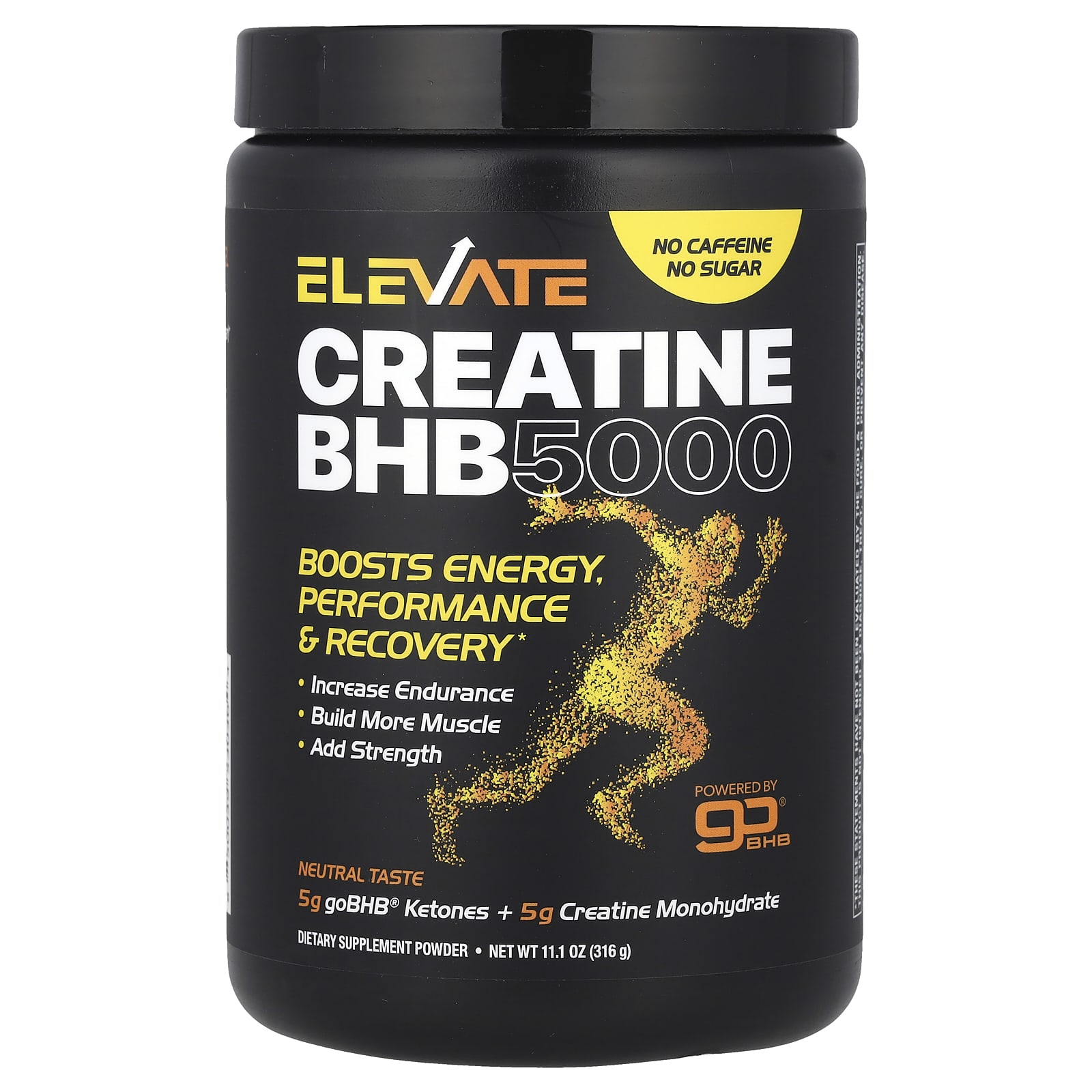 

Real Ketones, Elevate, Creatine BHB 5000, Neutral, 11.1 oz (316 g)