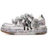 Chunky Liner Slip Resistant Abrasion Resistant Low Top Skateboard Shoes Unisex Gray Pink 3ASXCA12N-50IVS(Team54- )
