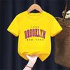 T Shirt Los Angeles Number 91 Brooklyn Graphic Round Neck Kids Tshirt Casual Girls Top