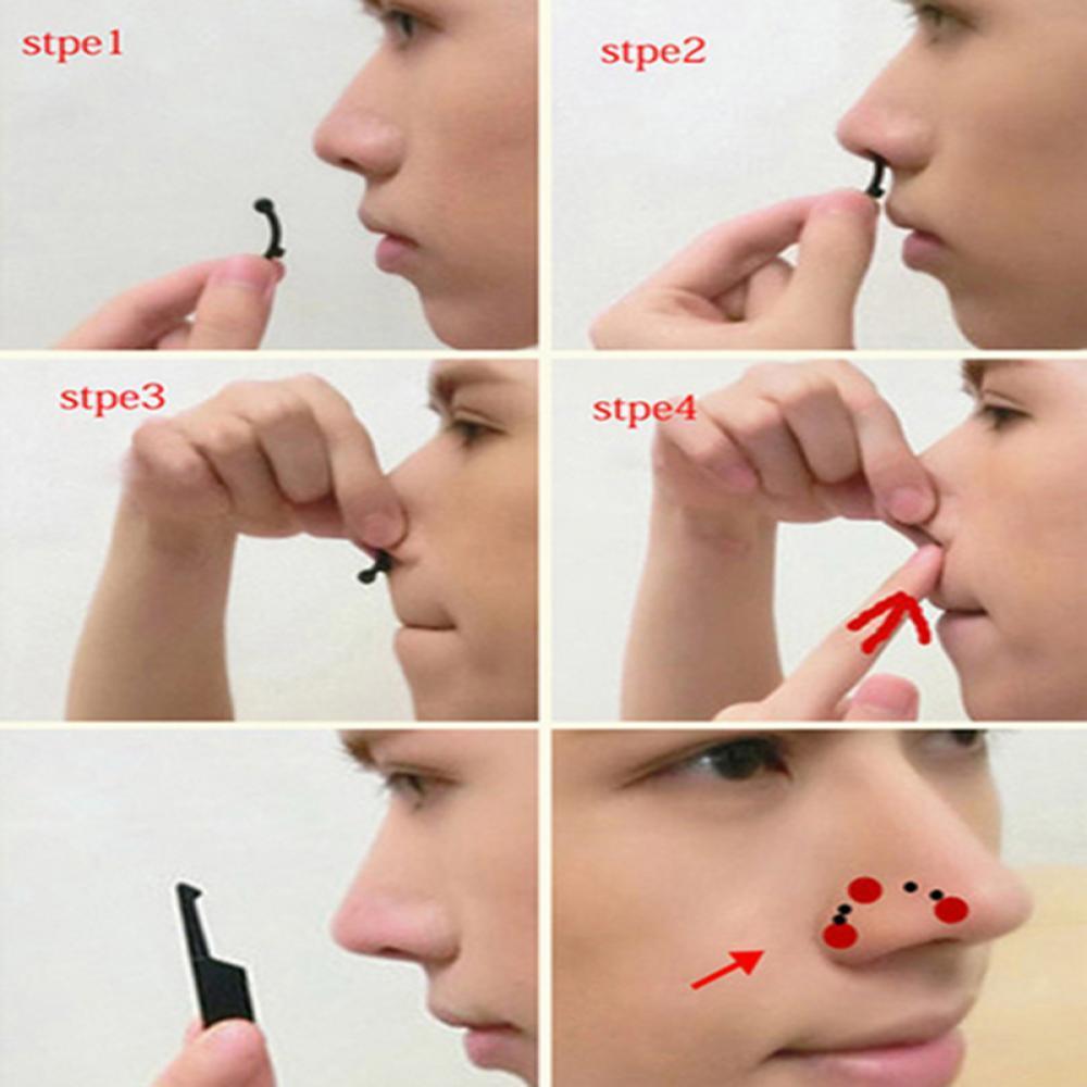 6Pcs/Set Beauty Nose Up Lifting Bridge Shaper Massage Tool No Pain Nariz Shaping Clip Clipper Women Girl Massager 3 Size