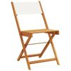 VidaXL 3-piece Bistro Set Cream White Fabric and Solid Wood, Garden Bistro Set, Balcony Set, Set 3281868