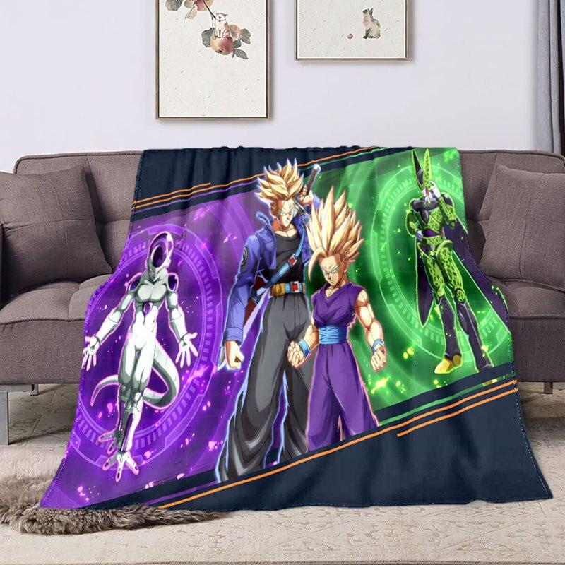 Cartoon Children's Gift Soft Four Seasons Dragon-Ball Portable Blanket Sofa Blanket Thin Sheet Office Tour Sherpa Warm Blanket.
