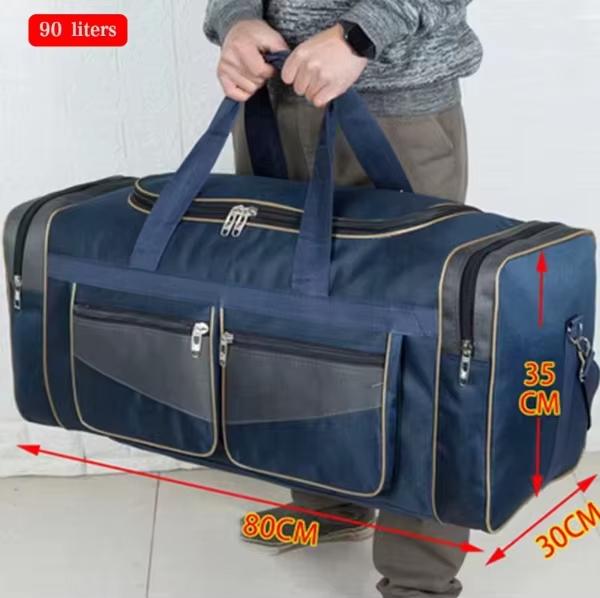 Grand Sac de Voyage Bagage Sac de Voyage Camping Salle de Sport Fitness Sacs à Main pour Femmes Hommes Sports de Plein Air Rangement à l'Épaule Sac de Sport Sac pour Longue Distance 90L
