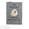 Chinese Crested Dog, Puff - Dog passport case, document case, gift for the traveller from the Art-Dog brand
