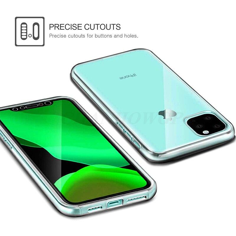 360 Doppelte Silikonhülle für iPhone 12 11 Pro MAX 7 8 6 6s Plus Vollständige Abdeckung für iPhone XS Max XR X 6 6S 7 8 SE 2020 Funda-Hüllen
