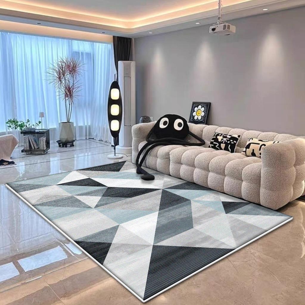 Nordic Geometric Home Carpet Decoration Living Room Modern Large Area Rug Foldable Washable Bedroom Bedside Non-slip Floor Mat