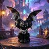 Resin Halloween Sculpture Witch Lantern, Gothic Ghoul Terrifying LED Night Light, Mysterious Accessory Waterproof Hell Reaper Spooky Tabletop Figurine