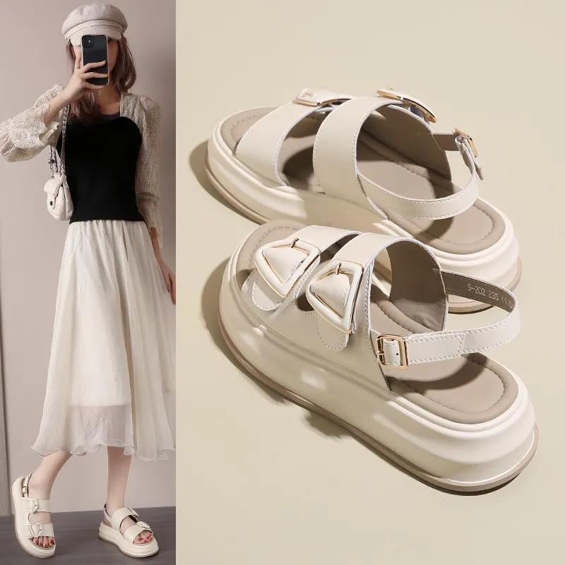 Women Sandals Platform Shoes Summer Slides 2024 New Fad Open Toe Slippers Sports Designer Dress Casual Shoes Ladies Flip Flops