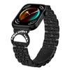 Watch Strap for Huawei Watch Fit 4 Pro/Fit 4/Fit 3 Seven Bead Stainless Steel Band with Rhinestone Ox Horn Style Connector