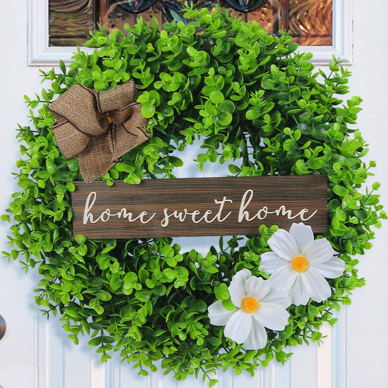 Christmas, Wreath In Front of The Door, Decorations, Eucalyptus, Small Fresh, Signboard Wreath, Decorative Door Hanging