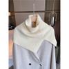 Scarf women's winter new fashion outer pullover scarf women's solid color neck cover wool knitted sweater shawl