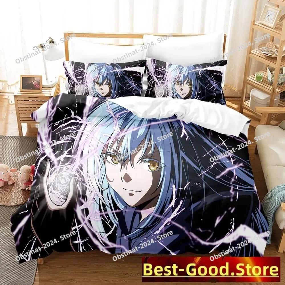 Rimuru Tempest Bedding Set Single Twin Printed Bed Set With Pillowcase Bed Duvet Cover Single Double Queen Super King Size