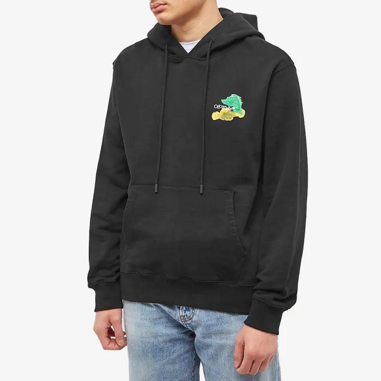 OFF WHITE Brush Arrows Slim Skate Hoodie OMBB097S23FLE0041084