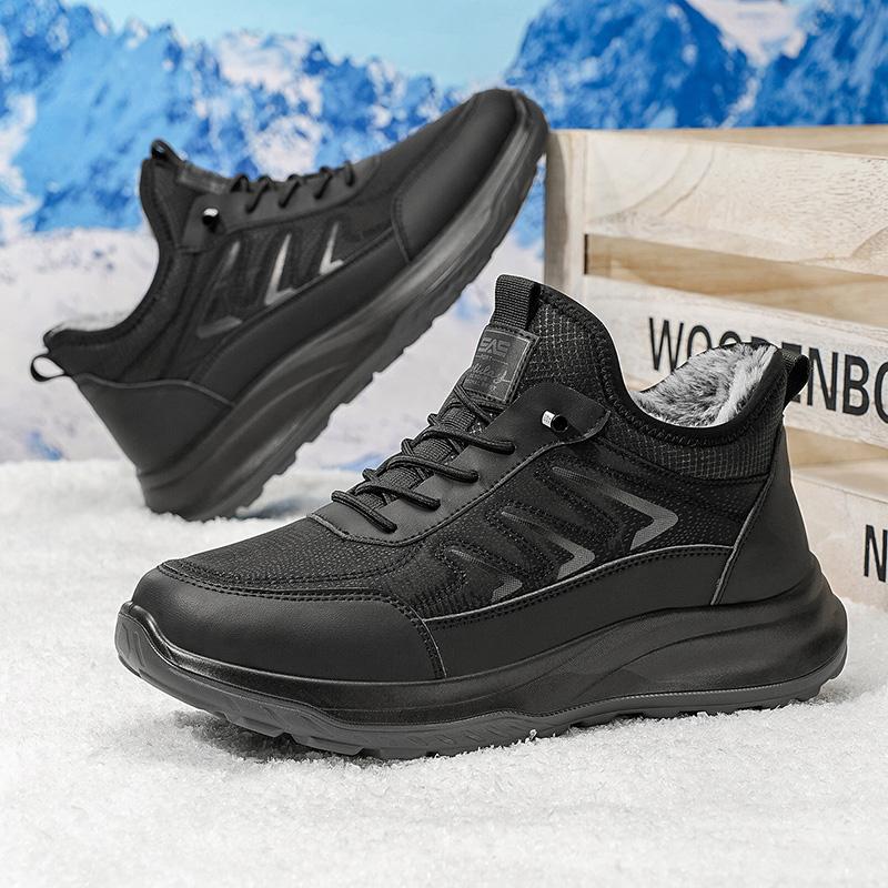 New Winter Men's Sports Shoes with Cotton Lining Warm Snow Running Outdoor Training Casual Sneakers