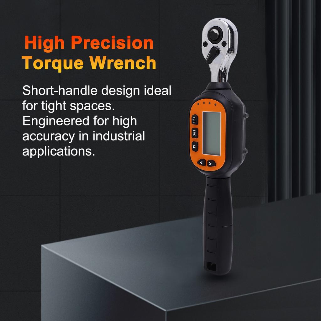 Digital Torque Wrench with Backlit Display, + 2percent CW + 2.5percent CCW Accuracy, Peak Tracking Preset Mode,
