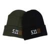 Army Green 511 Embroidery Autumn And Winter Warm Knitted Hat Black Hat Men'S And Women'S Versatile Wool Hat Cold Hat