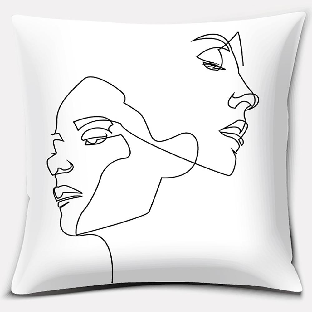 Abstract Face Series Pillow Gift Home Office Decoration Pillow Bedroom Sofa Car Cushion Cover