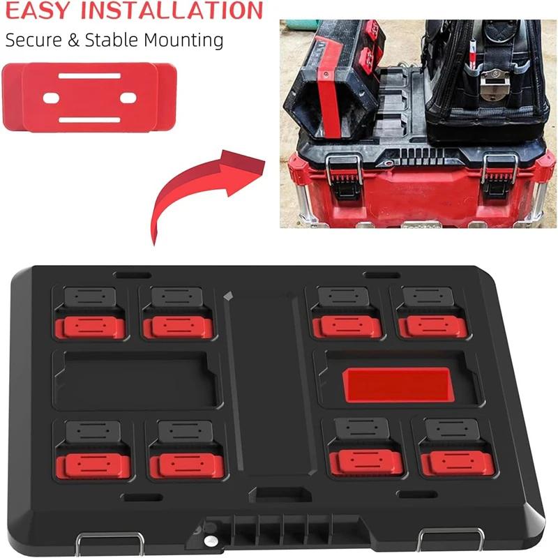 1/2/4pcs Mounting Feet With Screws For Milwaukee Packout Accessories Feet Mounting System Power Tool Parts Easy Installation