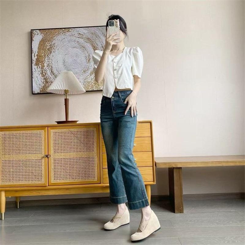 French Style Cross Strap Mary Jane Shoes Women's Vintage Ballet Flats With Hidden Heel Elegant Pumps