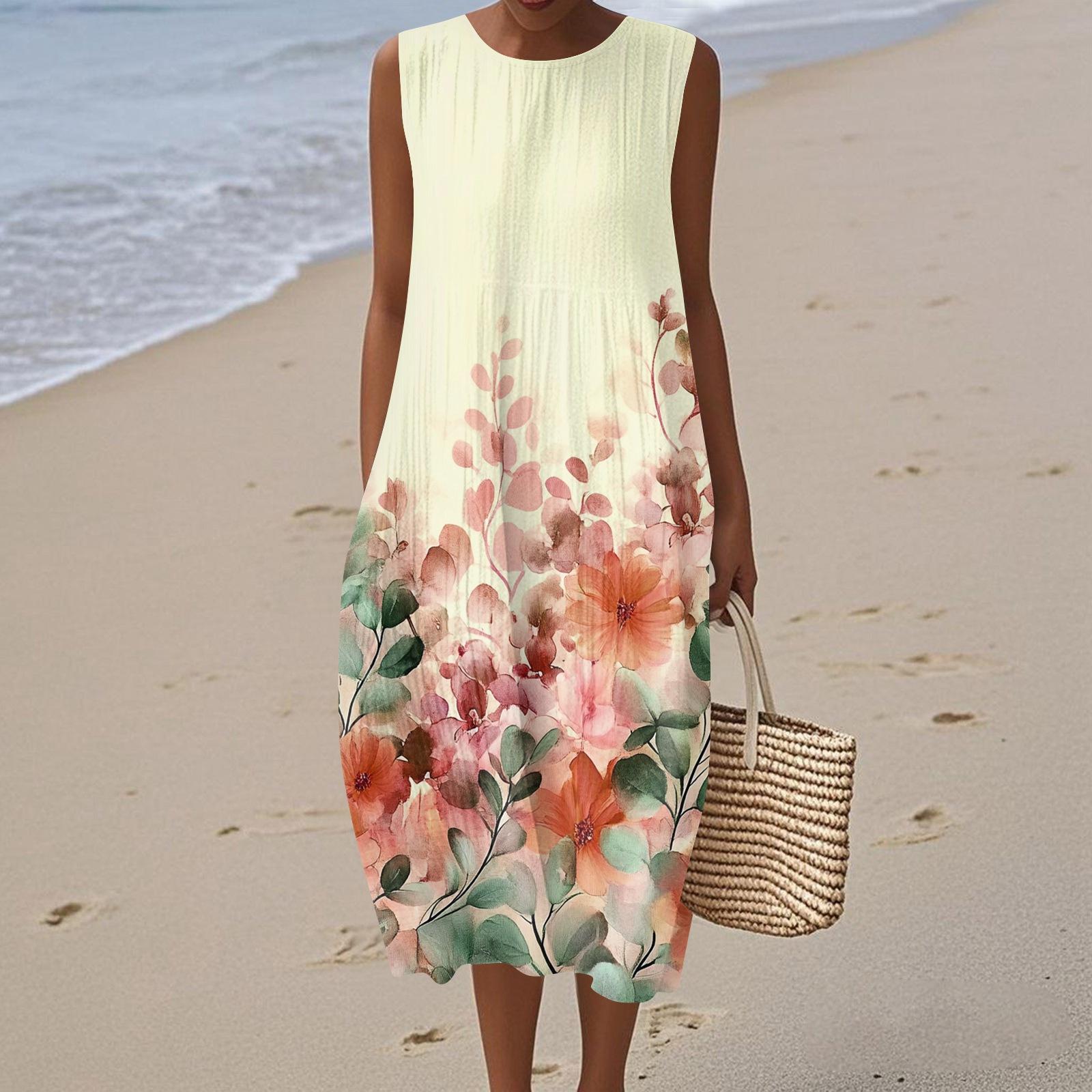 Женское модное цветное платье с воротником-стойкой на пуговицах, с короткими рукавами, свободного кроя XL бежевый