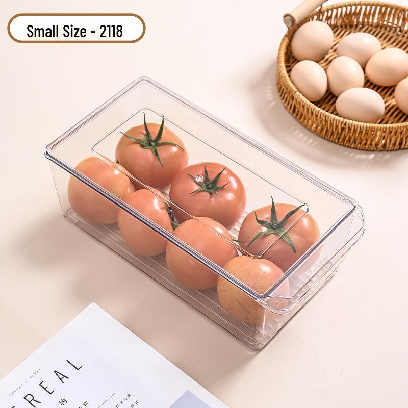 Egg Storage Box with Lid, Food-Grade Plastic, Kitchen Refrigerator Organizer
