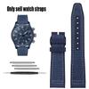 Nylon Rubber Watch Strap For IWC Pilot Spade A Mark 18 Portuguese Blue Band FOLDING CLASP Canvas Men's Watch Chain 20MM Bracelet
