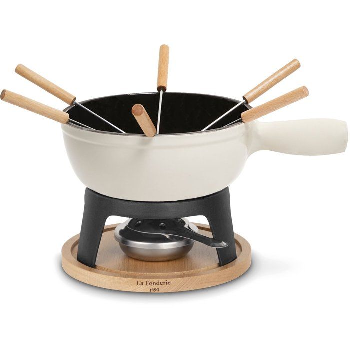 Fonduta in ghisa smaltata - LA FONDERIE 1890 - MONT BLANC - 1,8 L - 6 persone - Beige