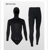 3mm Two-Piece Wetsuit with Hood for Warmth In Hunting, Snorkeling, Freediving, Surfing, and Ice Sports.