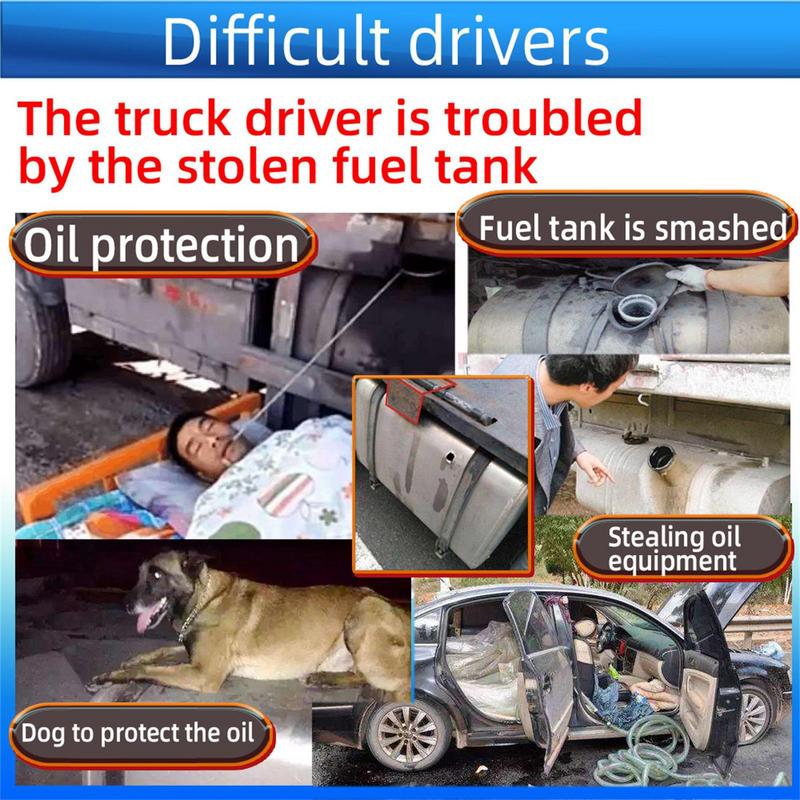 12V-24V Truck Fuel Tank Burglar Alarm Radar Vibration Error-free Anti-theft Oil Alarm System Double Induction Spotlights