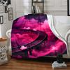 1pc Ghost Ladder Style Blanket, Lightweight Flannel Throw Blanket for Sofa, Bed, Travel, Camping, Living Room, Office, Couch, Chair, and Bed