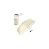 Wpc IZA Men's Parasol, Palm-Sized, Compact, Heat-Blocking, 100% Light Blocking, Beige X Off-White,