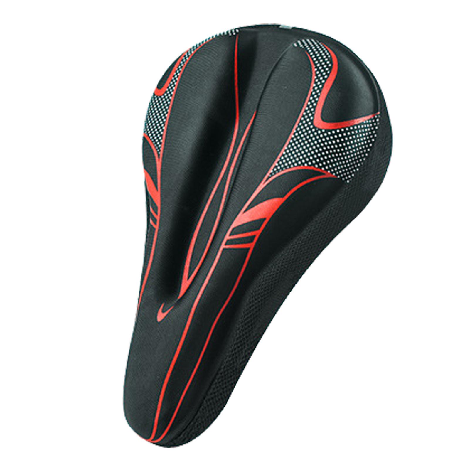 Bike Seat Bicycle Silicone 3D Gel Saddle Seat Cover Mountain Bike Saddle Pad Padded Soft Cushion Breathable Cushion Cover High Quality