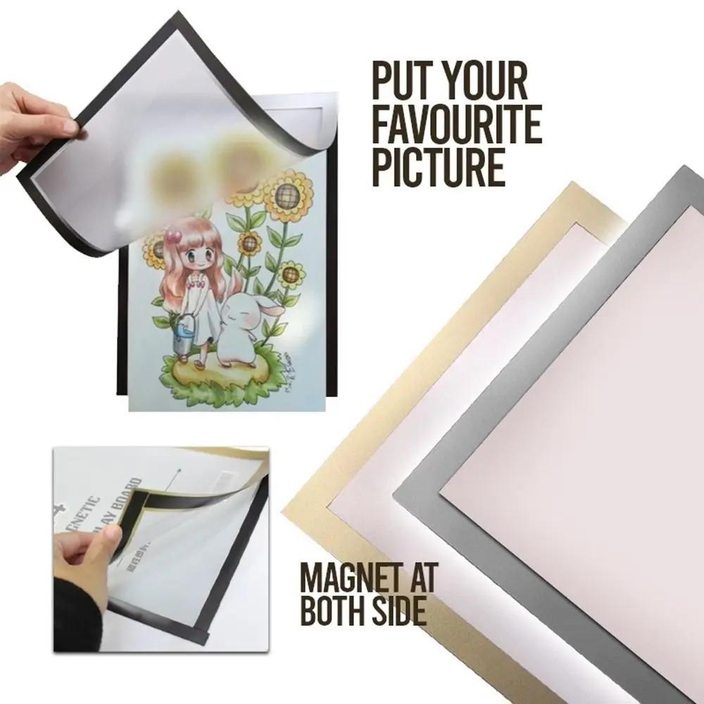 3PCS Wall Mount Self-Adhesive Photo Frame Portable Poster Photo Frame Magnetic Picture Frame  Wall