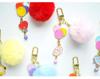 [BT21] Solomon Shoji Metal Dangle Keychain, Fur Keyring with Balloon Design, Fluffy, Baby, Cute, Chibi, Gift (RJ)