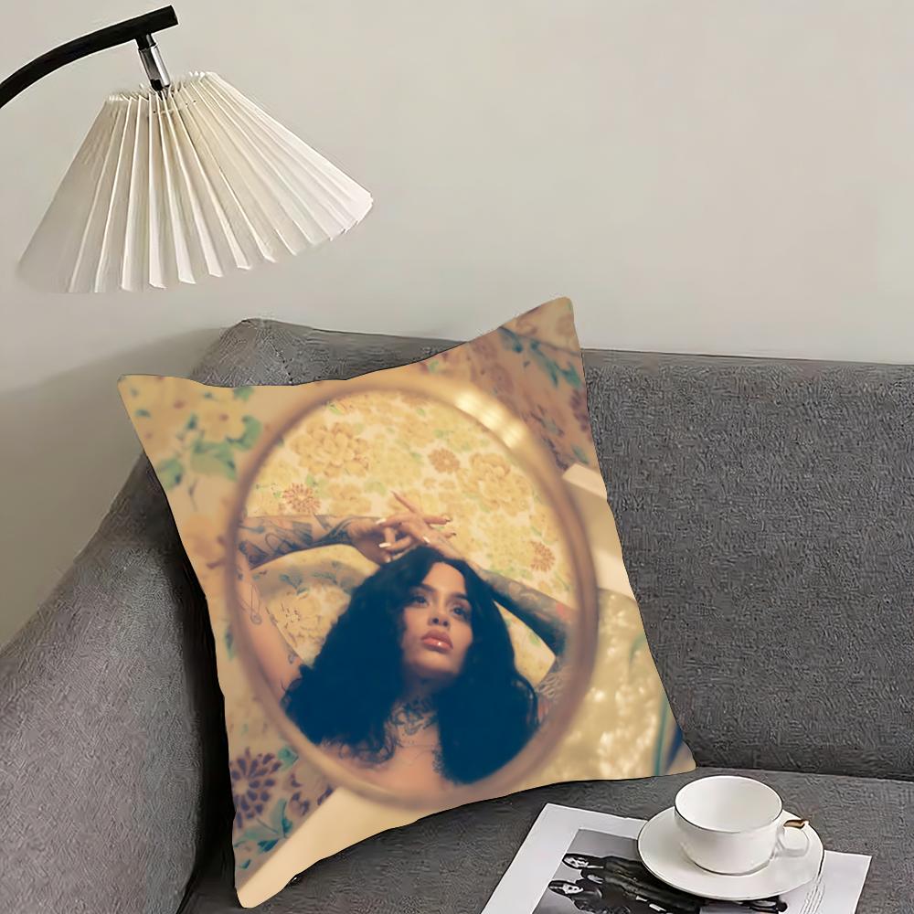 Singer K-Kehlani Cushion Cover Reversible Plush Pillow Cover – For car, sofa, bedroom, perfect as a gift.