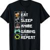 Essen Schlafen Anime Gaming Wiederholen Kawaii Otaku Anime Manga T-Shirt