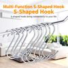 Stainless Steel S Hooks Heavy Duty Multi-Purpose S Shaped Hooks for Kitchen Utensils, Closet Clothes Bathroom Towels Workshop Tools, 3 Sizes Available