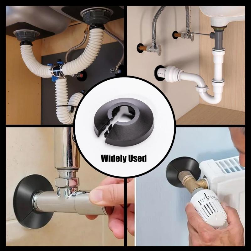 8Pcs Water Pipe Wall Cover Escutcheon Collar Radiator Wall Pipe Tube Decoration For Plumbing And Heating Pipe Enduring